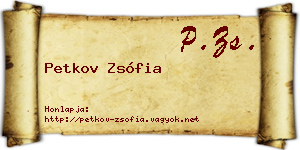 Petkov Zsófia névjegykártya
